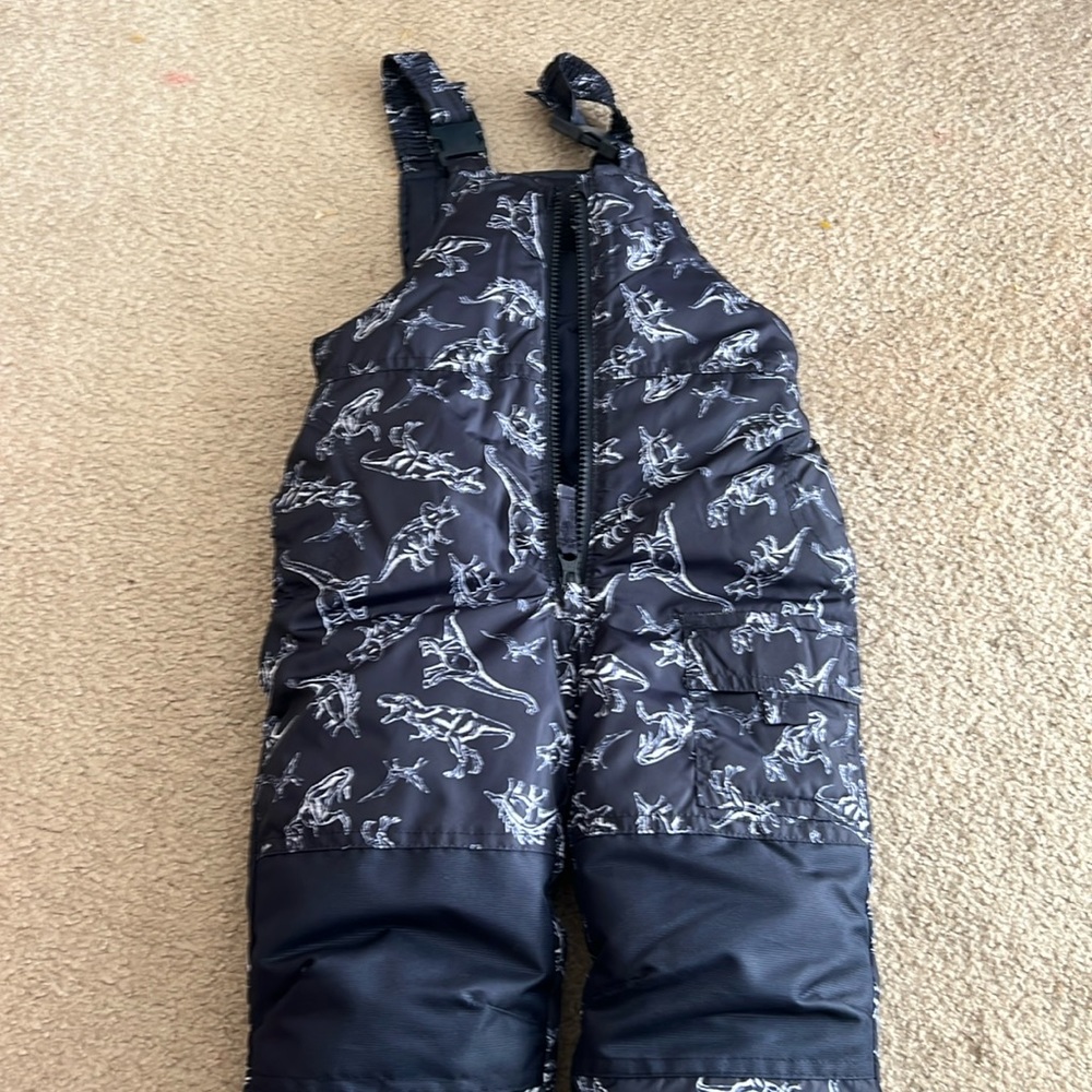 Toddler snow pants, dinosaur snow pants